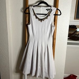 White formal shirt dress! Attached necklace